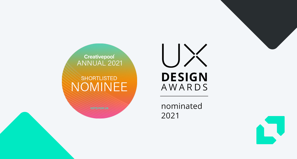 Appnovation Earns Two UX Design Award Nominations, shortlisted at Creativepool Annual Awards