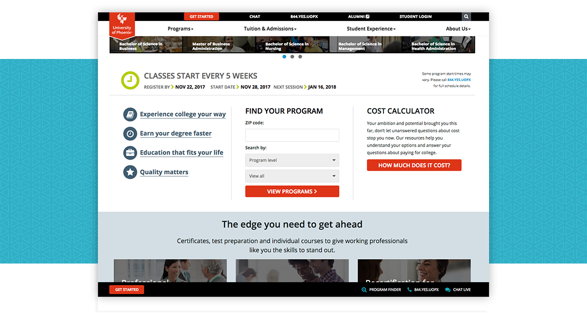 University of Phoenix Drupal Support and Maintenance