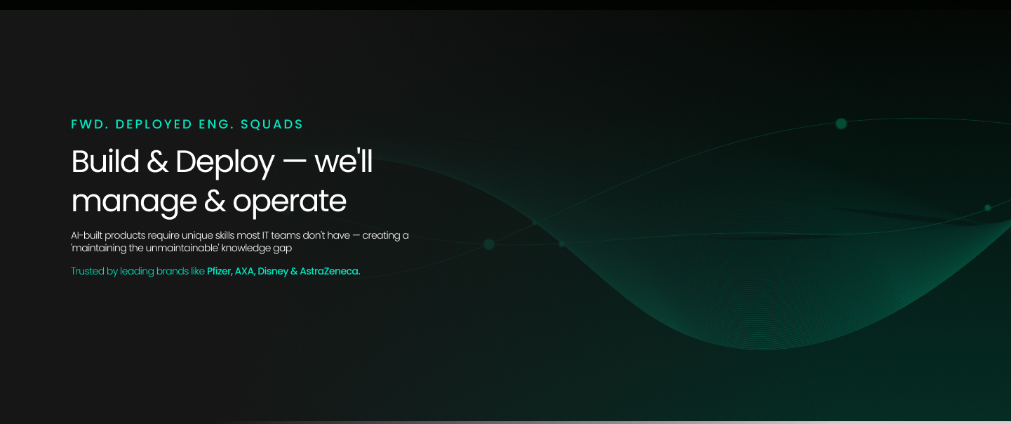 Appnovation forward deployed engineering squads, embedded AI CI/CD team, rapid AI prototyping engineers