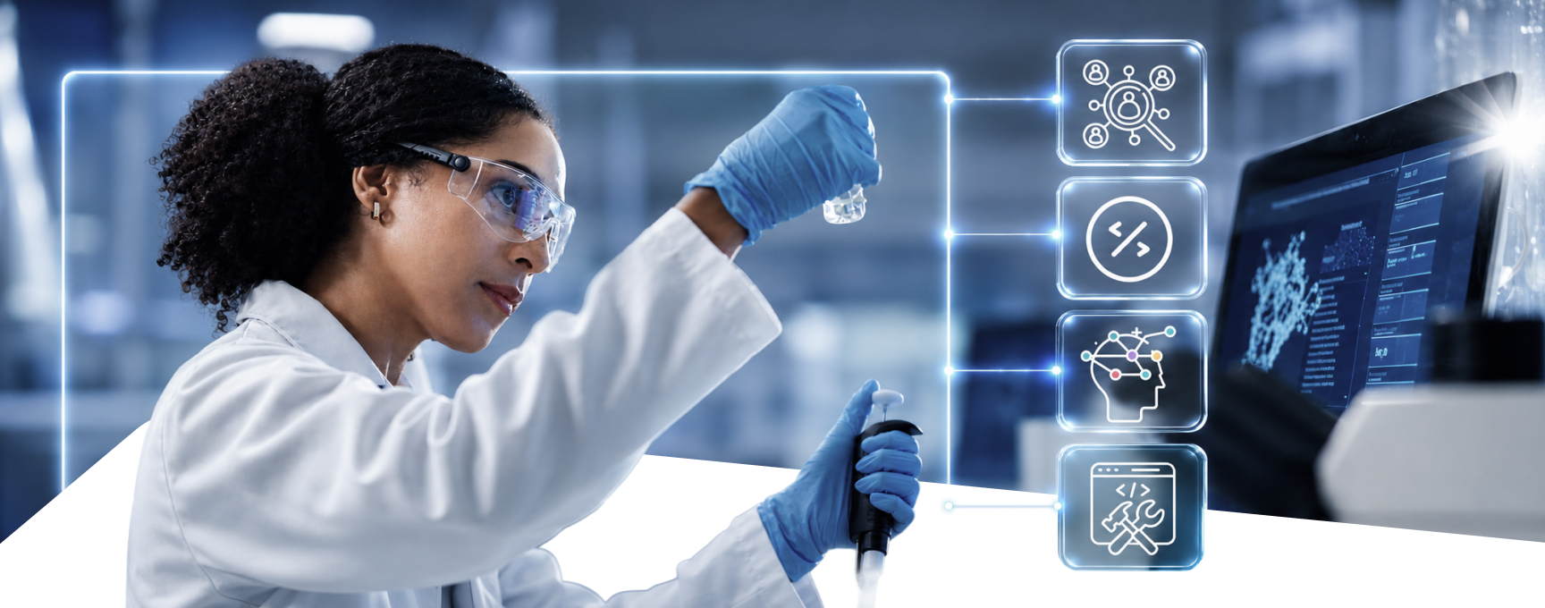 Appnovation built a Forward Deployed Engineering capability for Pfizer, recruiting and validating AI Software Engineers, Data Specialists, and Product talent.