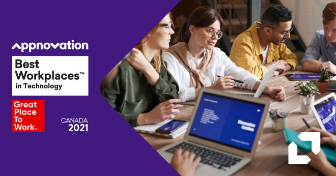 Appnovation included on the 2021 List of Best Workplaces™ in Technology